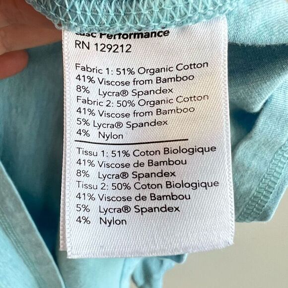 Tasc Performance Womens Size Large 1/4 Zip Top Blue Cotton Bamboo Stretch - Picture 6 of 8